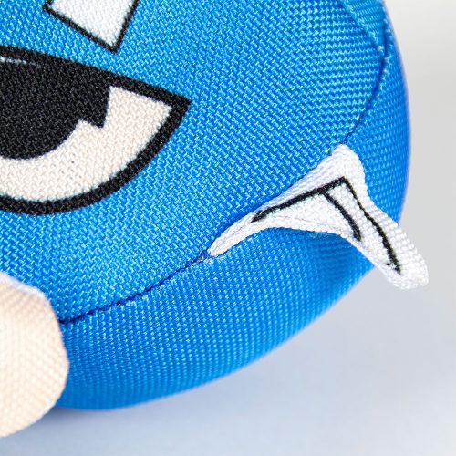 Close-up of the soft plush material on the Captain America Dog Teether Toy, highlighting the fabric texture and stitching details.