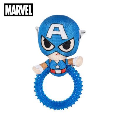 Captain America Dog Chew Toy with Teething Ring