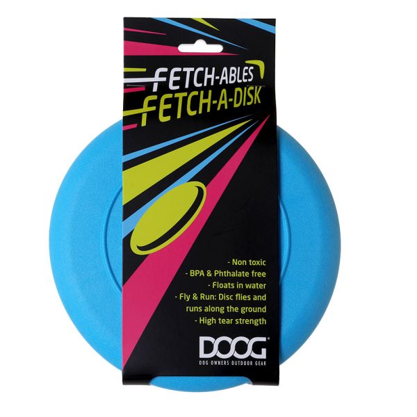 Blue DOOG Dog Frisbee designed for safe, durable fetch sessions with your dog