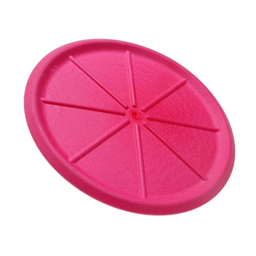 Pink DOOG Dog Frisbee shown from the back, featuring its flexible and tough design