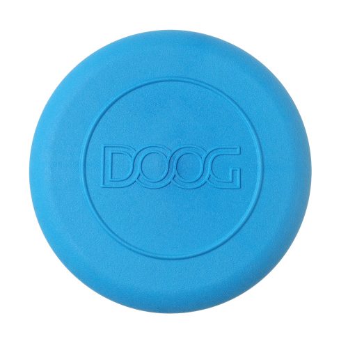 Blue DOOG Dog Frisbee without packaging, ideal for fetch and water play