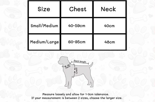 size guide for Spider - Man dog harness