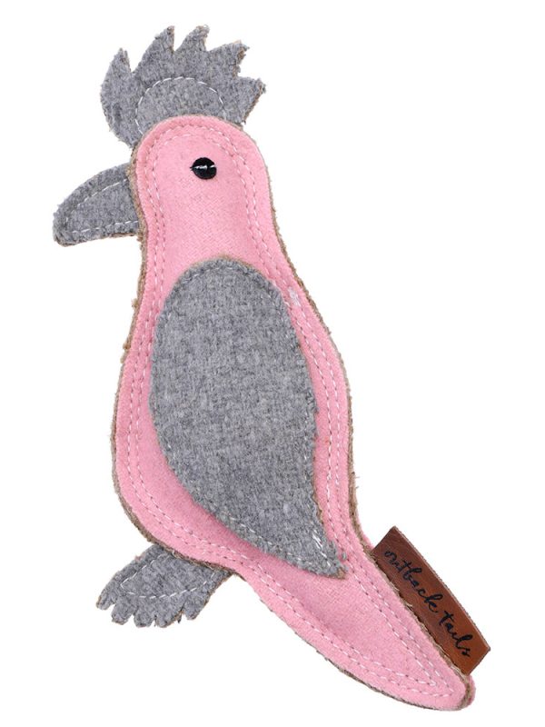 Gertie the Galah felt dog toy by Outback Tails
