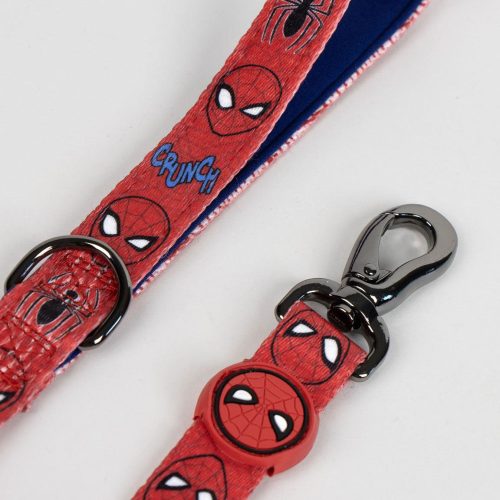 Image of durable metal clip on Spider-Man Dog Lead for secure collar or harness attachment.