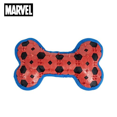 Back of Spider-Man Bone Dog Toy showing material texture and curved bone design