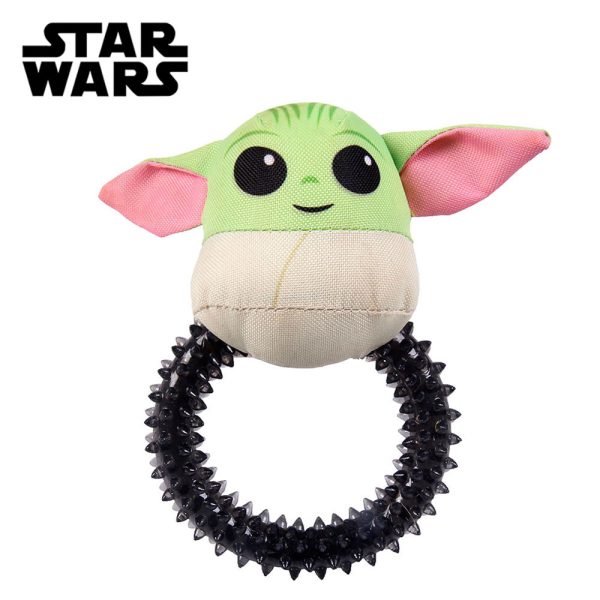 Star Wars Mandalorian Dog Chew Toy with Teething Ring