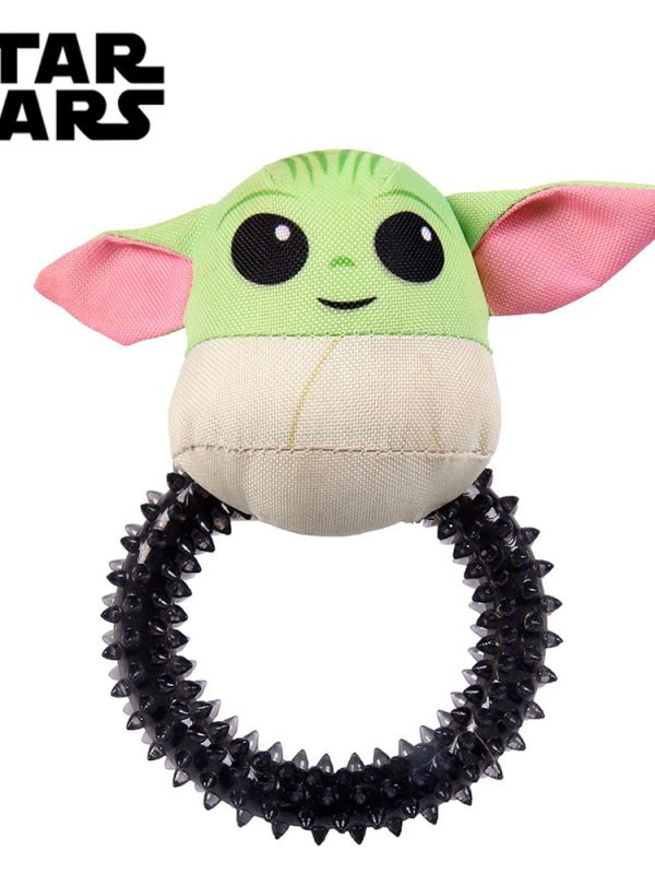 Star Wars Mandalorian Dog Chew Toy with Teething Ring
