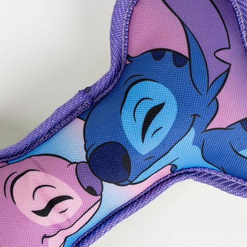 Close-up of Stitch and Angel character artwork on bone-shaped dog toy