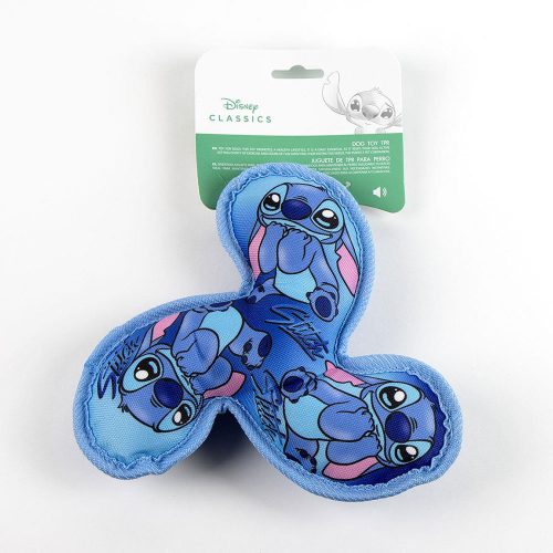 Stitch Boomerang Dog Toy displayed in official Disney packaging with character artwork and product details visible.