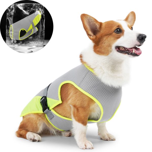 Breathable Mesh Ice Dog Cooling Vest - Large, Luminous Green
