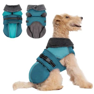 Fellmere Waterproof Fur Collar Dog Coat