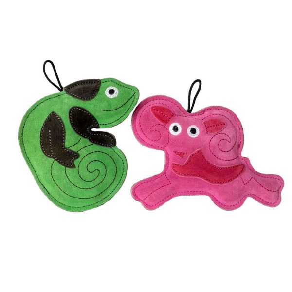 Kiwi Walker Leather Dog Toy