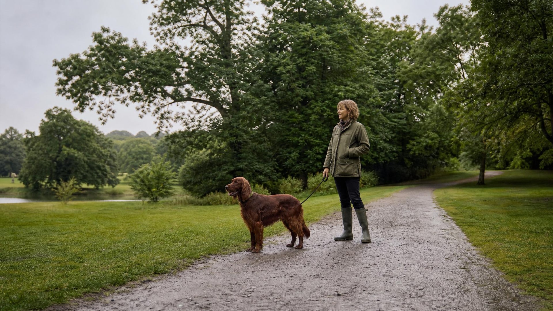 Owner redirecting an everyday dog training challenge
